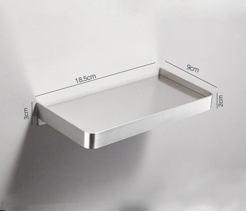 B Style Brushed 304 нержавеющая сталь ванная комната полка Телефон Полка вешалка для полотенец хром/черный/матовый один стеллаж - Color: B Style Brushed