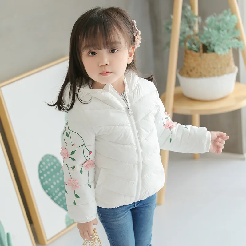 Теплое зимнее пальто для девочек однотонная верхняя одежда детское пуховик От 2