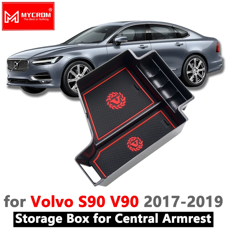 

Armrest Box Storage for VOLVO S90 V90 2017 2018 2019 2020 Stowing Tidying Car Organizer Accessories T4 T5 T6 T8 D3 D4 D5 AWD