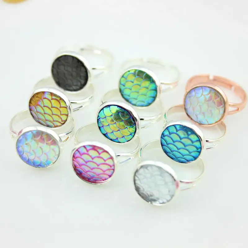 Чешуя Русалки кольца Дракон весы Boho ювелирные изделия в форме русалки для женщин