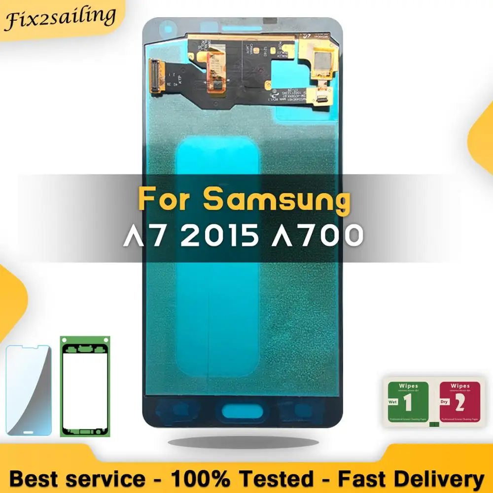 ЖК дисплей Super AMOLED для Samsung Galaxy A7 2015 A700 A7000 A700H A700F A700FD экран протестирован рабочий