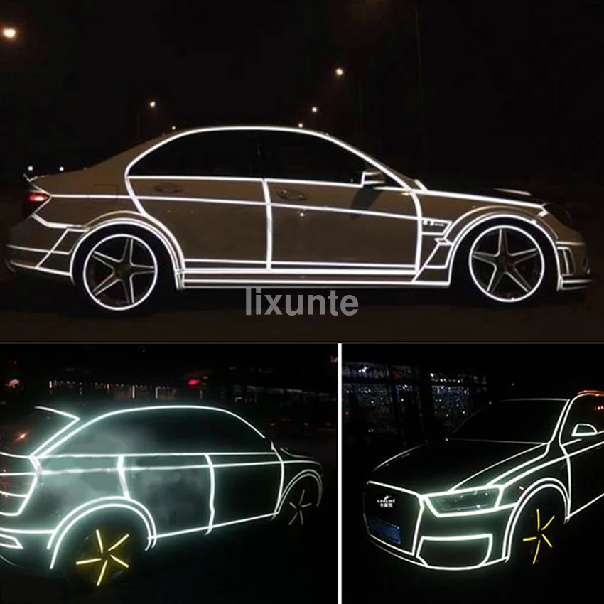 Автомобильная наклейка 2 см * 5 м отражающая лента для стайлинга пленка украшения