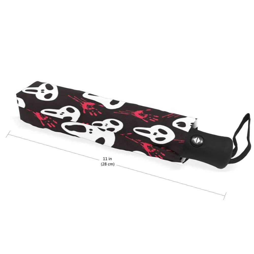 Зонт с принтом Призрака и черепа складной автоматический переносной двойного