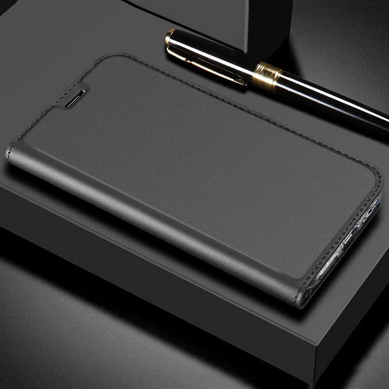 Gray Магнитный кожаный флип-чехол для телефона для Xiaomi mi A2 Lite A1 держатель для карт чехол для Red mi Note 7 5 6 Pro 5A Prime 4X4 6A Plus - Цвет: Gray