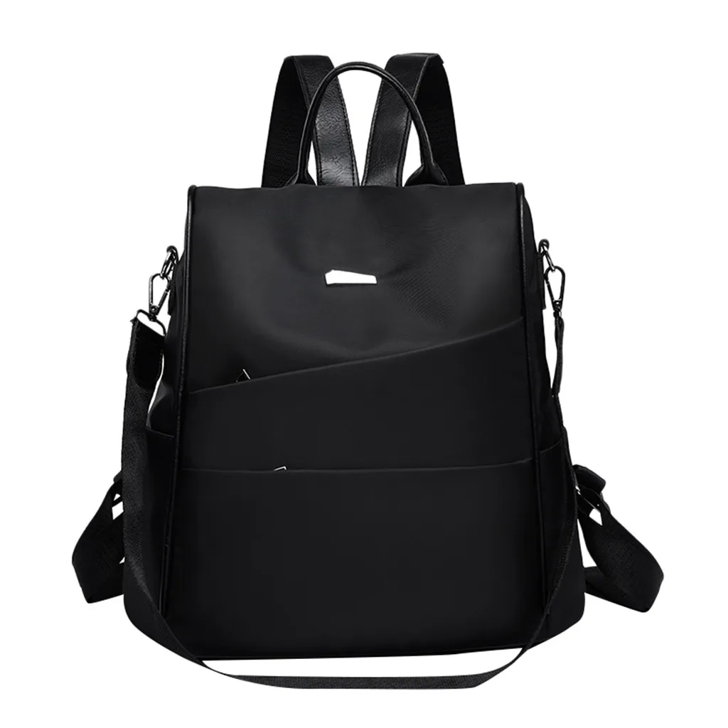 Mochilas Mujer, новинка, Оксфорд, водонепроницаемая Студенческая сумка, противоугонная, для путешествий, повседневный рюкзак, женская уличная сумка, mochila feminina - Цвет: Style 2 Black