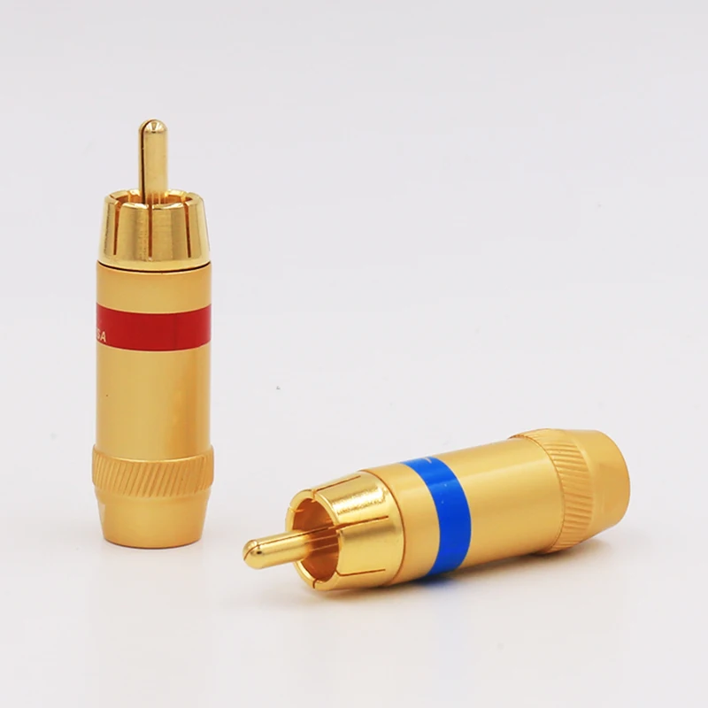 

VR009G штекер RCA провода припоя аудио видео Позолоченный разъем 8 мм диаметр rca адаптер