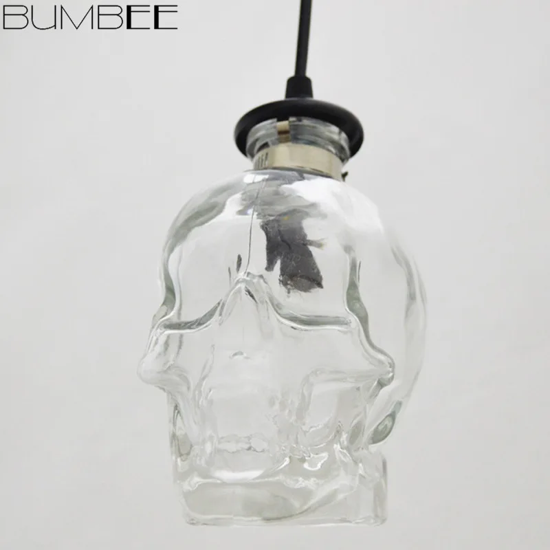 Лофт ретро скелет люстра огни Бар стекло бутылка вина Hanglamp Кофейня люстра Лофт Декор Suspendu E27 приспособление