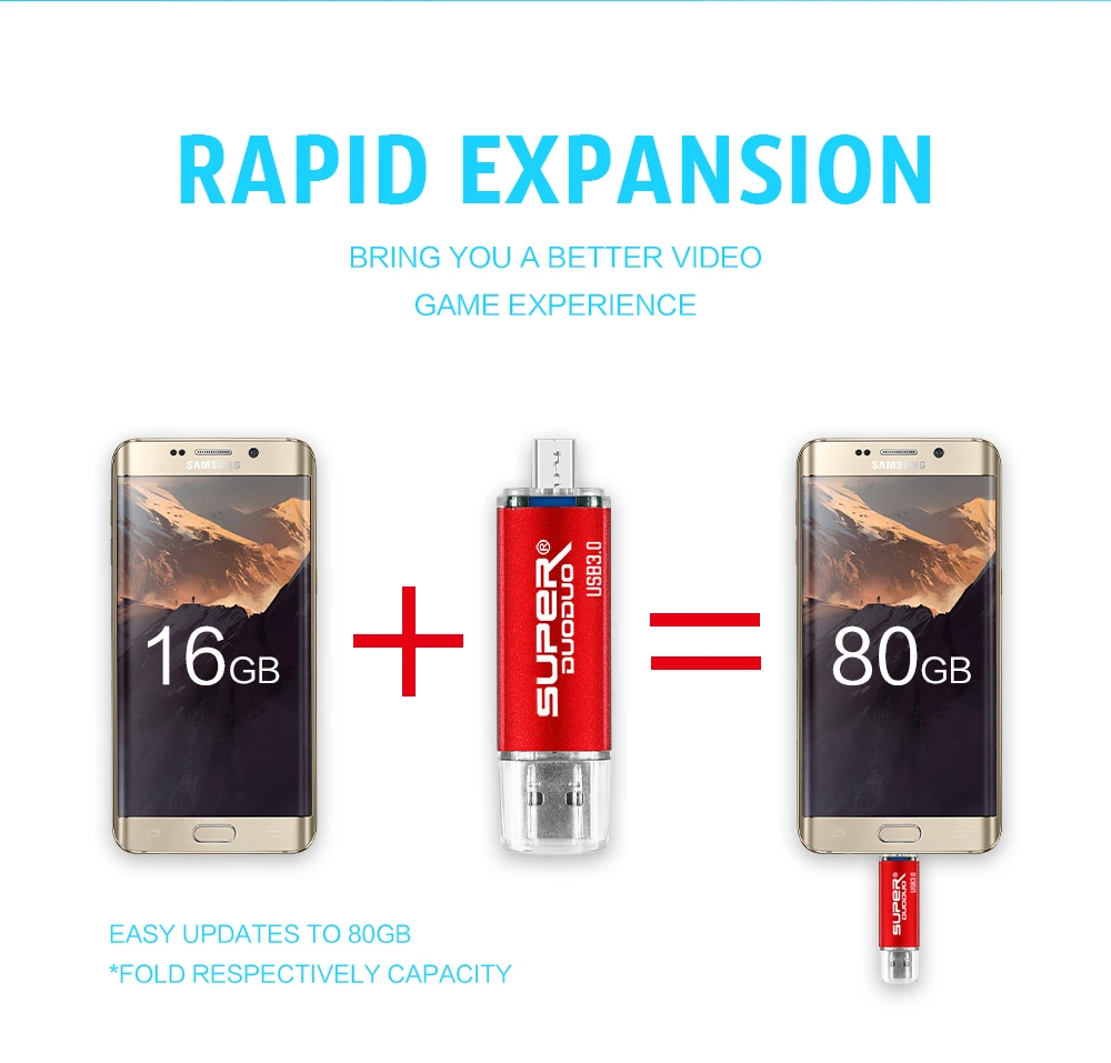 Лучшая OTG USB флэш-накопитель cle usb 3,0 stick 64G портативный флэш-накопитель смартфон Флешка 4g 8g 16g 32g 128G устройства для хранения