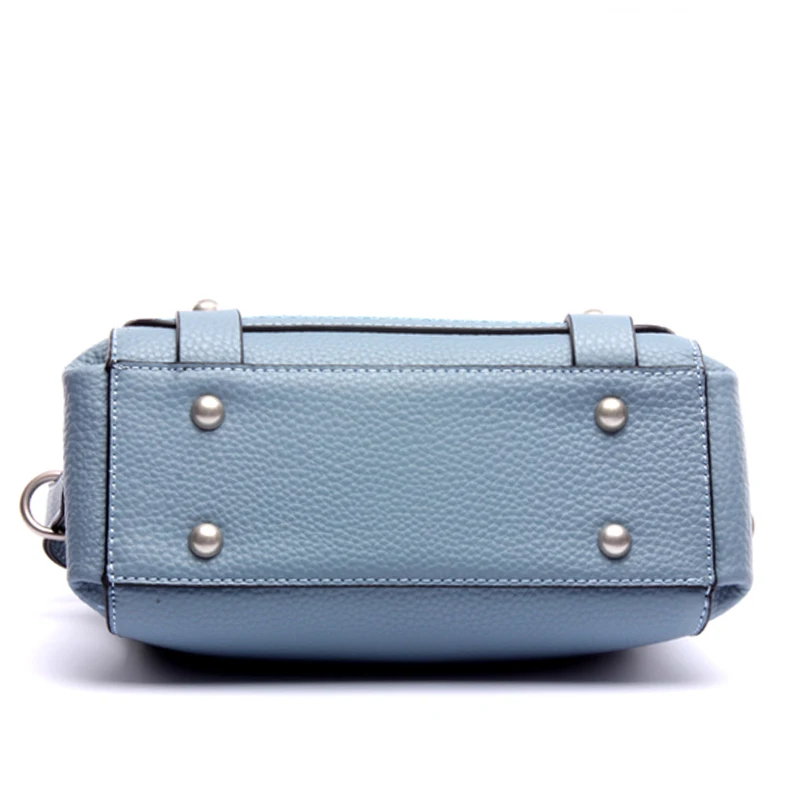 Fashion Boston Design Genuine Leather Black Handbag Women Famous Brand Ladies Top Handles Bag Crossbody Shoulder Tote | Багаж и сумки