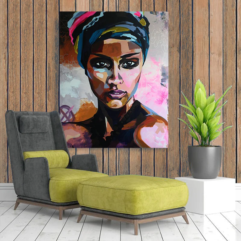 Рисуй по номеру Wall art живописи номерам абстрактный человека имеет женскую