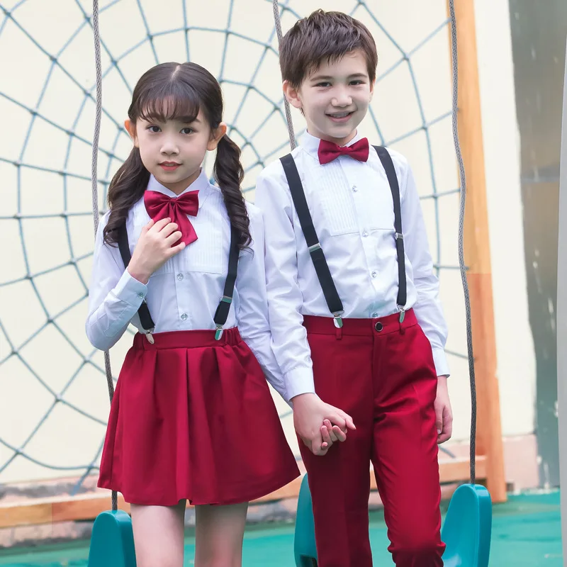 Детский деловой костюм для свадебной вечеринки школьная форма девочек и