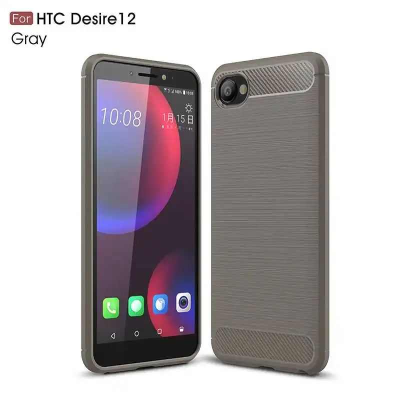 Модный противоударный мягкий силиконовый чехол Mokoemi 5," для htc Desire 12, чехол для htc Desire 12, чехол для телефона - Цвет: Gray