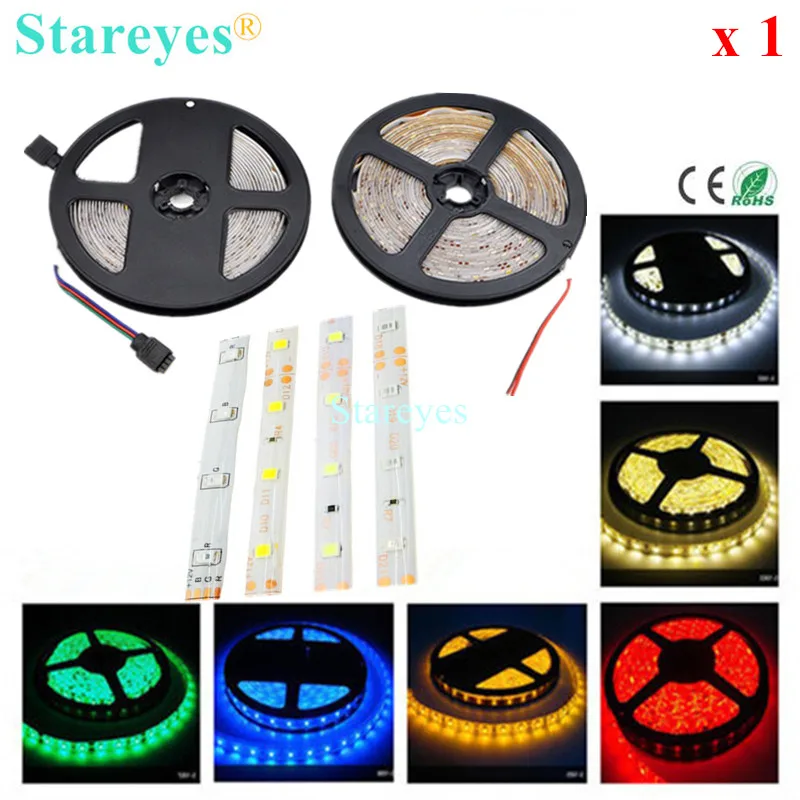 Бесплатная доставка 1 шт. SMD 3528 2835 RGB 5 м 300 светодиодный DC12V IP65 Водонепроницаемый