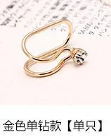 E332G gold Каффы для ушей, u-звезда, серьга в форме Луны, Панк минималистичные женские серебряные металлические пряжки, поддельные пирсинг, клипсы для ушей, без проколов, жемчужные серьги - Окраска металла: E332G gold