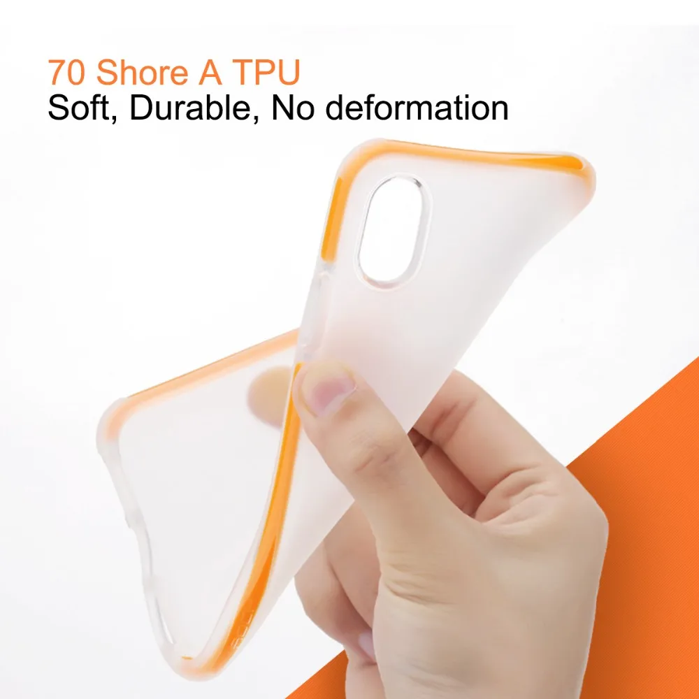 Крышка корпуса ля iPhone X + закаленное стекло TPU TPE гибридная Прозрачная крышка