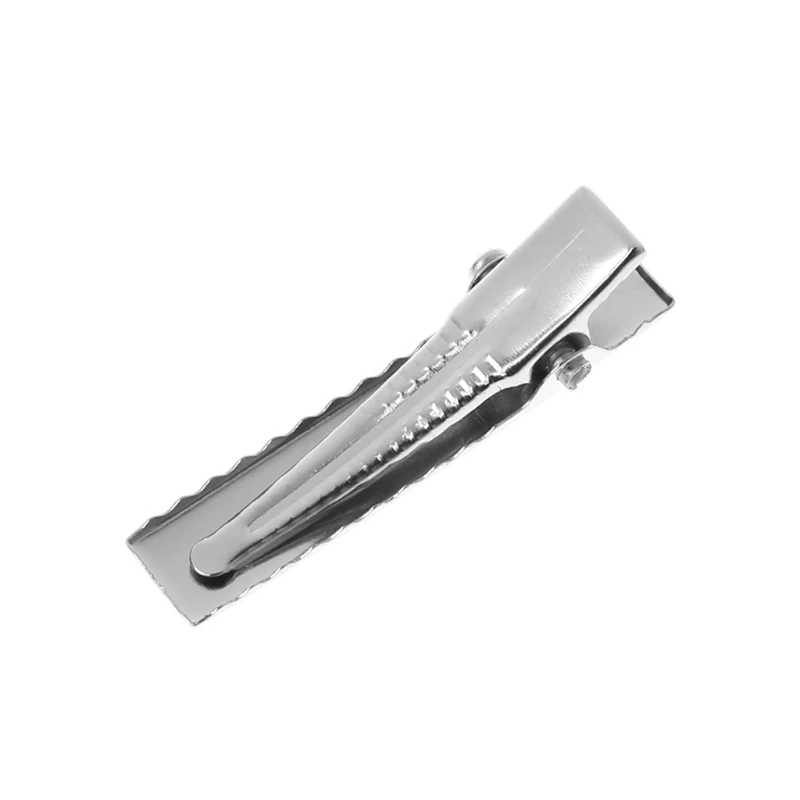 

50Pcs Flat Single Prong Alligator Clips DIY Barrette Teeth Hair Clips Utility