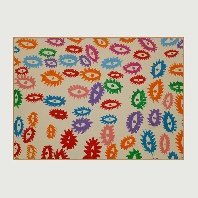 Черный SELFLESSLY ART Yayoi Kusama Canvas Art Red Pumpkin Printed Oil Painting On Canvas Wall Painting for Home Decor Wall Picture - Цвет: Черный