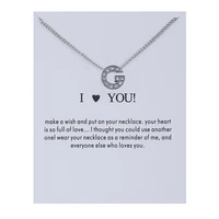 i love you new crystal alphabet initial letters message card necklace pendant women necklaces jewelry gift