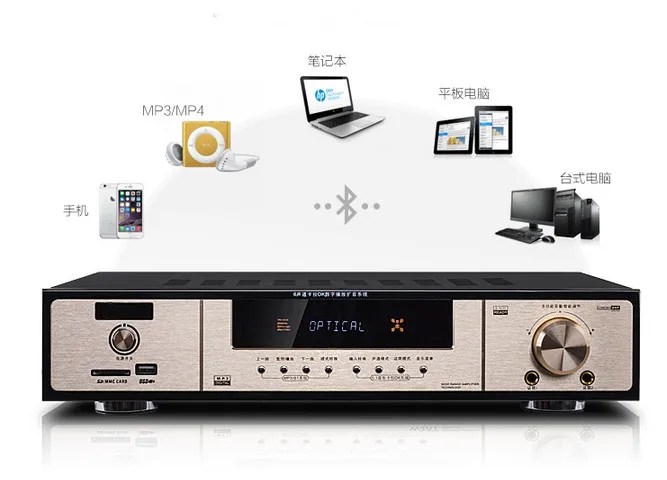 5.1 домашние Bluetooth 4.0 Hi-Fi цифровой аудио усилитель сабвуфера Поддержка USB/SD APE