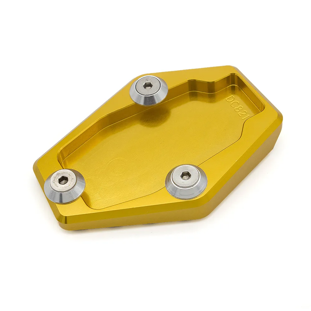 Золотой Мотоцикл пластина для подножки Sidestand ног увеличитель расширение PadFor Ducati Monster 795 796 821 1200 1200 S Multistrada 1200 1200 S - Цвет: Золотой