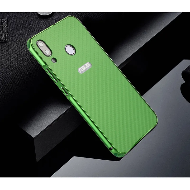 Роскошный Алюминиевый металлический бампер для Asus Zenfone Max Pro M1 ZB601KL ZB602K карбоновый чехол для телефона Для Zenfone ZB602KL Твердый Чехол - Цвет: Green