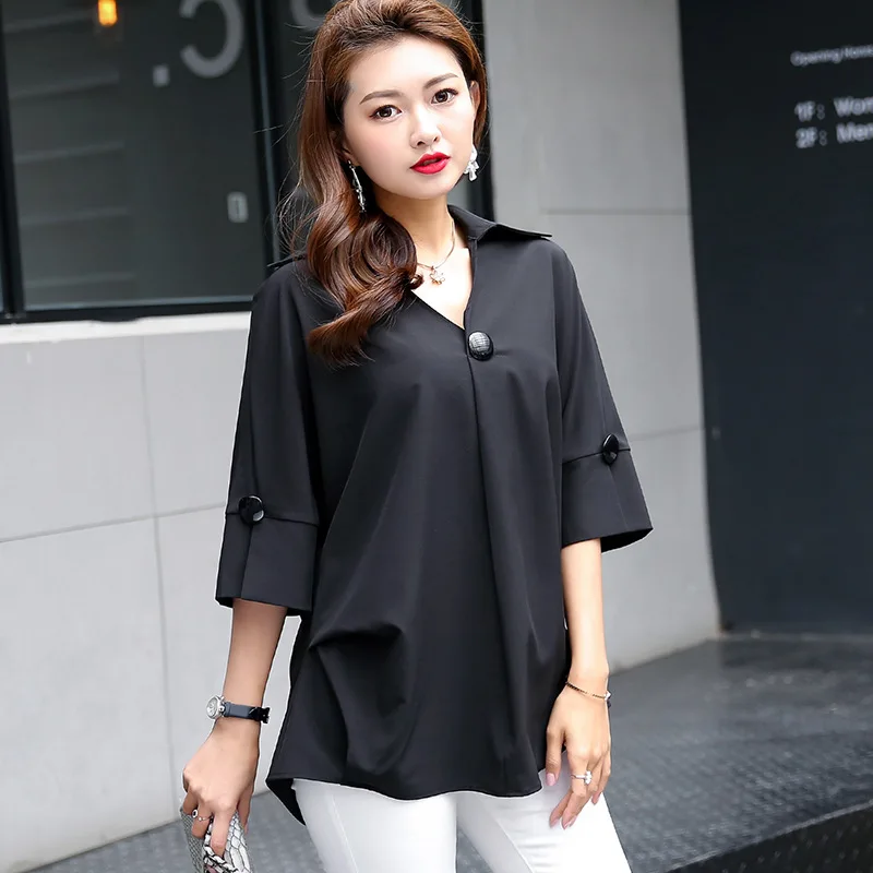 Plus Size L-5XL 6XL Blouse Women Shirts Summer Style Blusa Chiffon womens tops and blouses blusas mujer de moda 2019 |