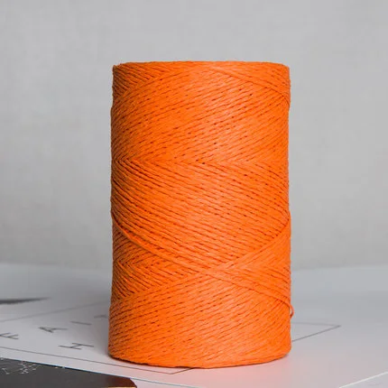 orange 500 г/рулон пряжа из рафии, ручная вязка, бумажная соломенная веревка, пряжа для вязания, пряжа для ручной работы, летняя шляпа, материал, поставщик - Цвет: orange