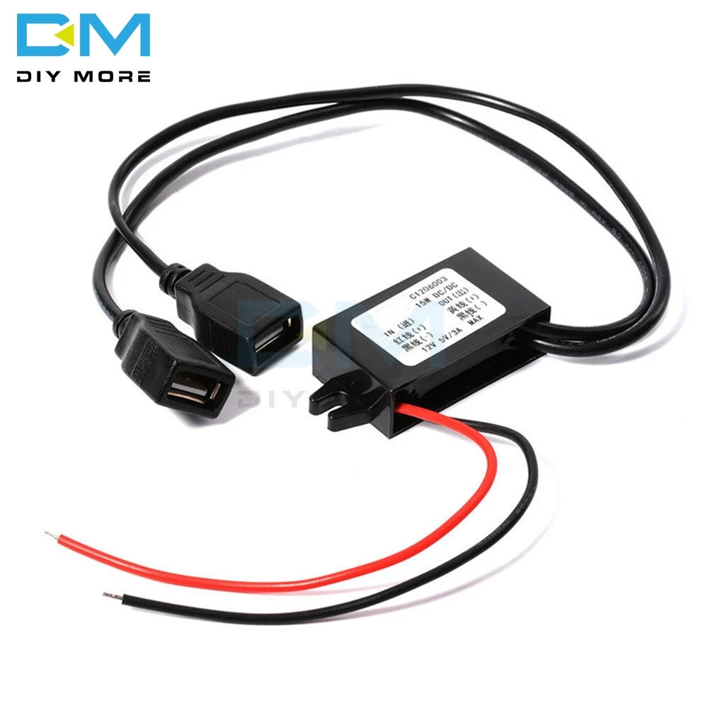 DC мощность автомобиля 12В до 5В 3а 15 Вт конвертер Модуль Micro USB понижающий выходная