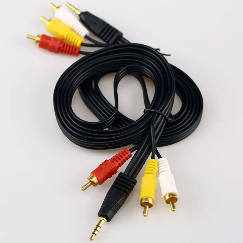 Аудиокабель с разъемом 3 5 мм на 3RCA для аудио-и видеосъемки видеосвязь стерео шнур