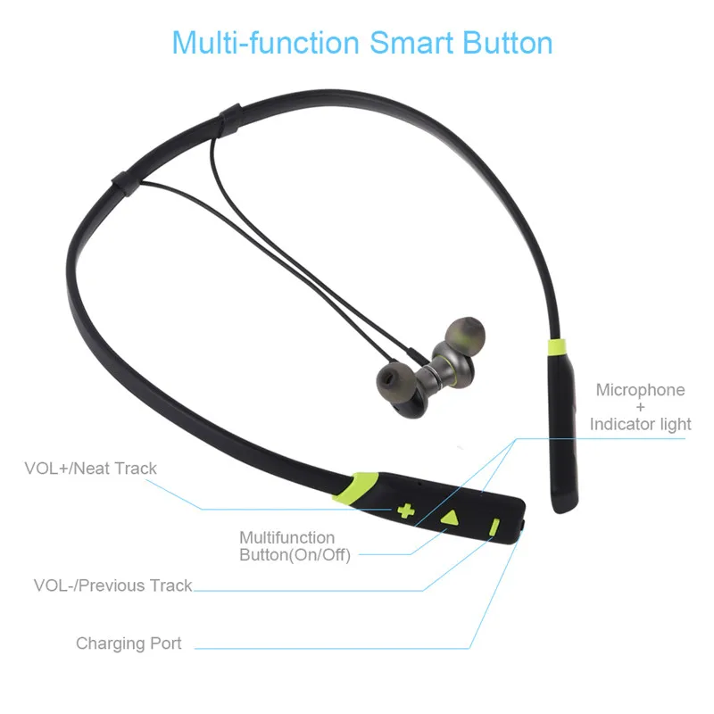 HYASIA спортивные наушники с защитой от пота Bluetooth магнитным шейным ремешком