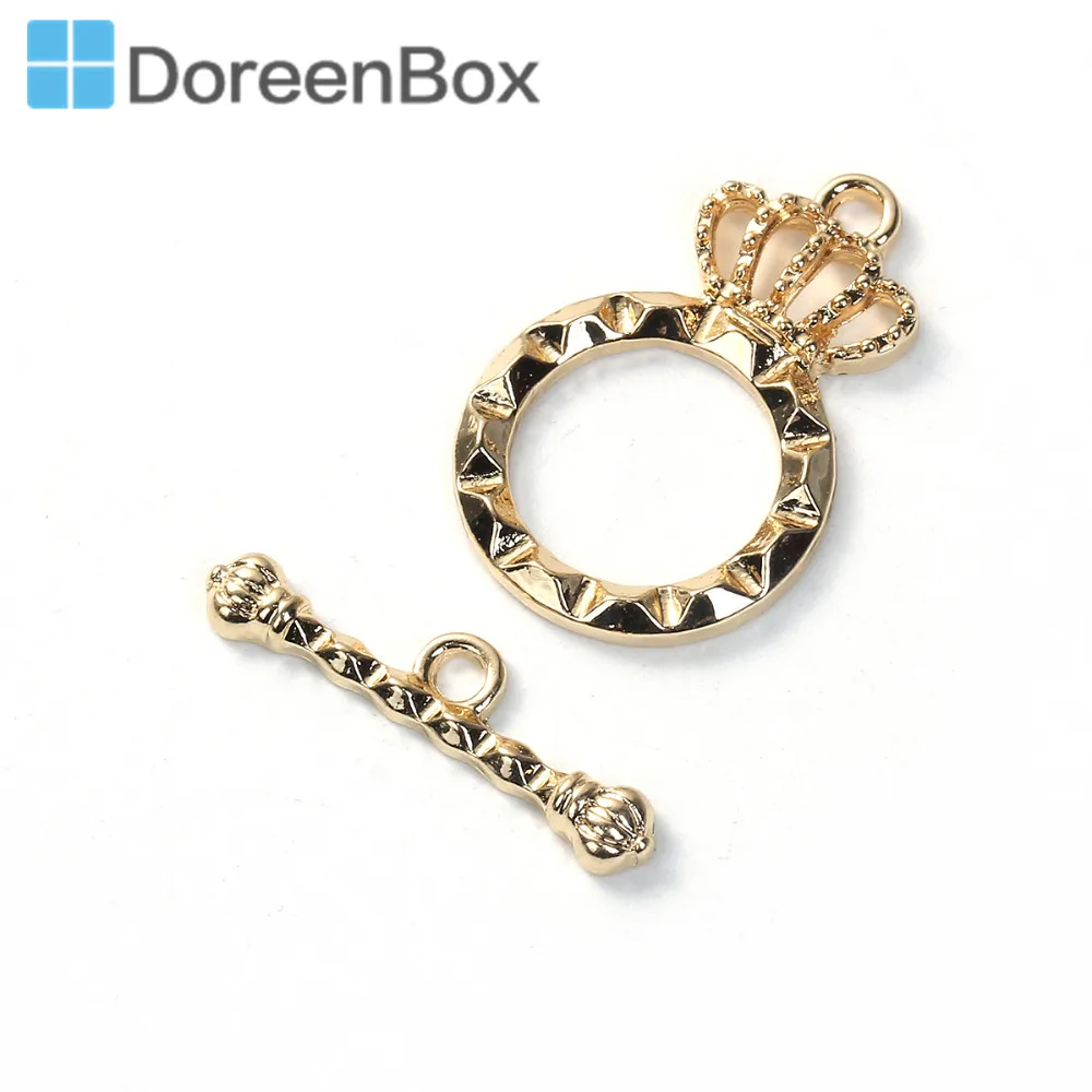 Компоненты коробки Doreen из цинкового сплава Тумблеры корона два цвета 26 мм x 17 (1