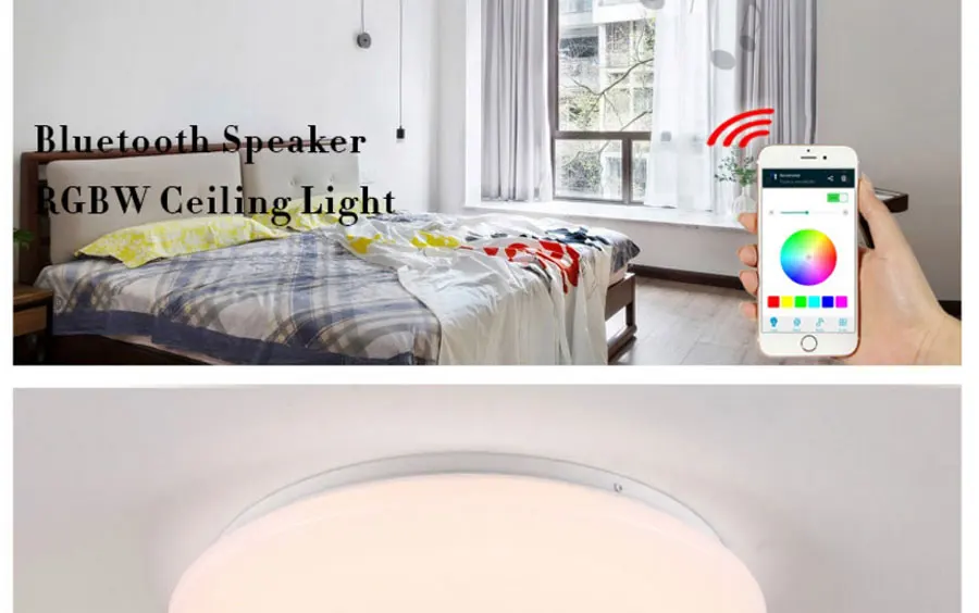 Lustres De Sala управление Rgb затемнения 36 Вт светодиодный потолочный светильник с Bluetooth и музыкой 90-260 в современная лампа для-20 квадратных метров