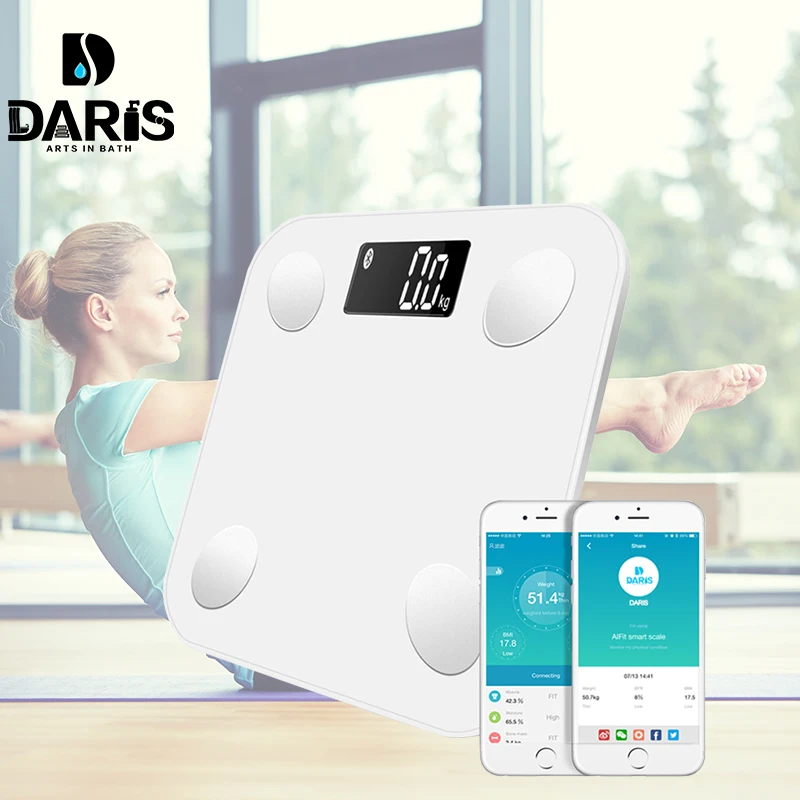 SDRISB Bathroom Scales Body Fat Digital Bathroom Weight Scales Electronic Scales 0.01g Intelligent Household Scales Accessories