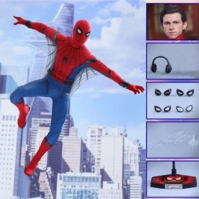 Without Retail Box Горячие игрушки Marvel Человек-паук для выпускного Люкс вер. 1/6th весы игрушечных пластиковых экшн фигурок из Рисунок Статуя Коллекционная модель детские игрушки куклы - Color: Without Retail Box