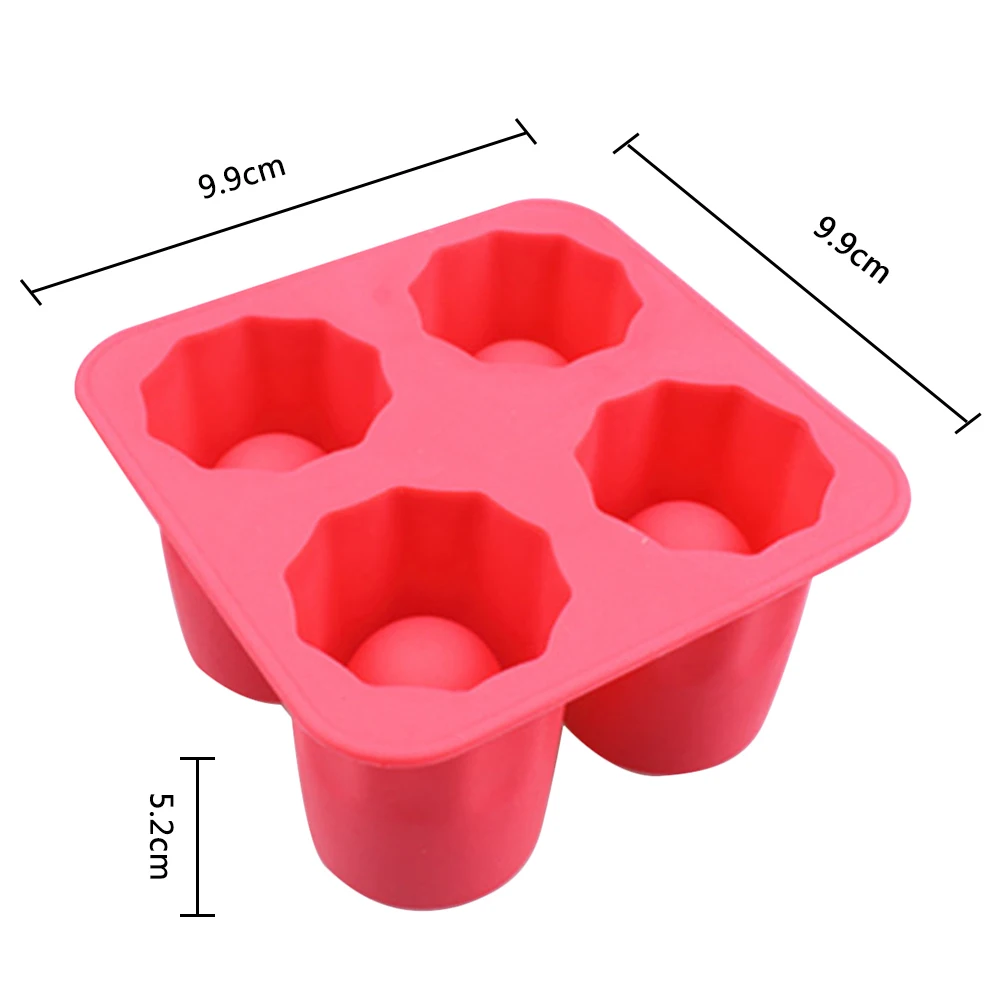 Силиконовая чашка для льда креативная большая форма силиконовая с четырьмя