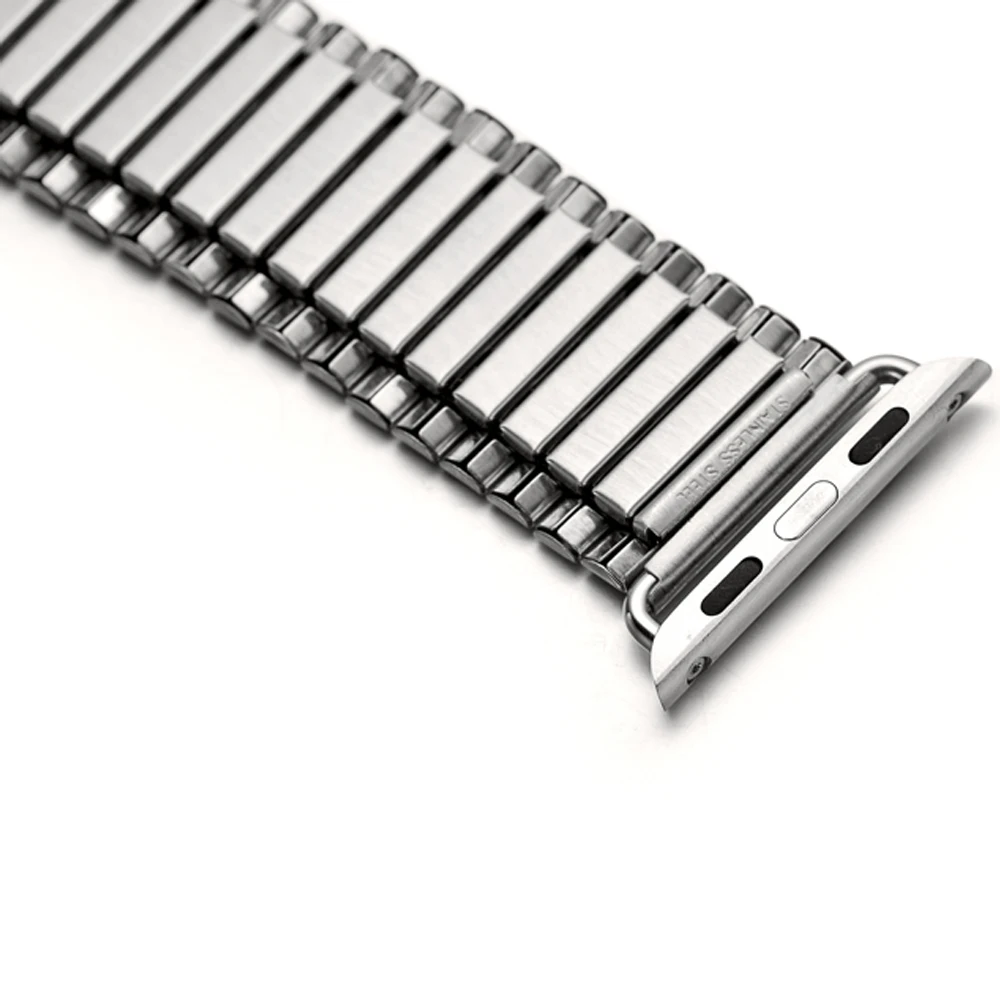 Эластичный ремешок из нержавеющей стали для apple watch band 42 мм/38 мм браслет металлический ремешок с адаптером разъем для iwatch 3/2/1