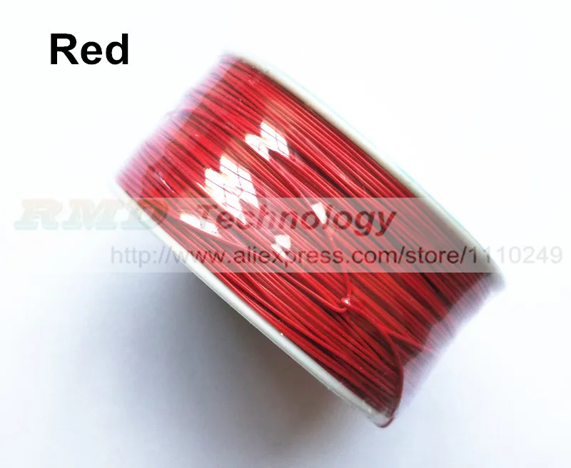 30AWG 0,5 мм PCB Летающий соединительный провод ОК линия обертывание пинг обертывание Гибкая изоляция Оловянная 250 метров 820FT одиночный проводник - Цвет: Красный