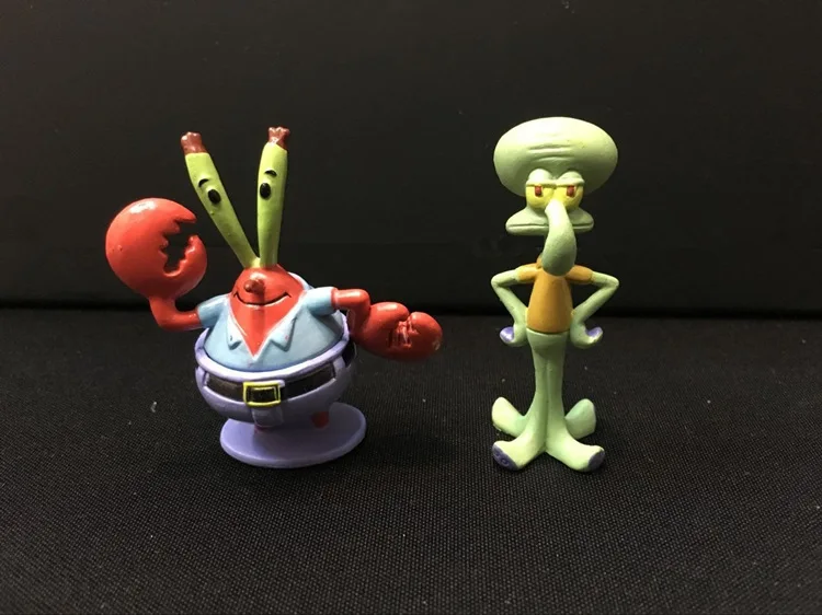 6 шт./компл. аквариум украшение Губка Боб Squidward мультфильм Аквариум Украшение игрушка