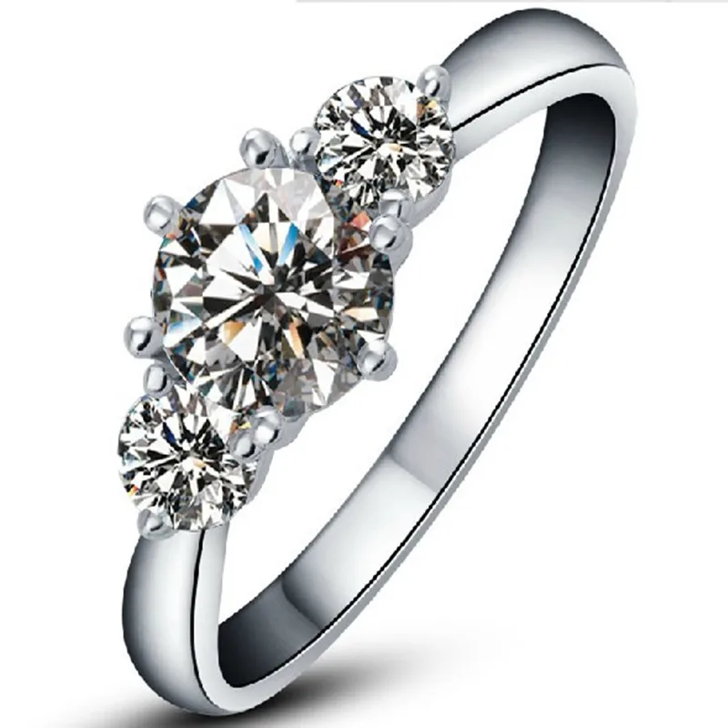 3.2CTW три камня Тест Положительный Moissanite кольцо тест положительная гарантия