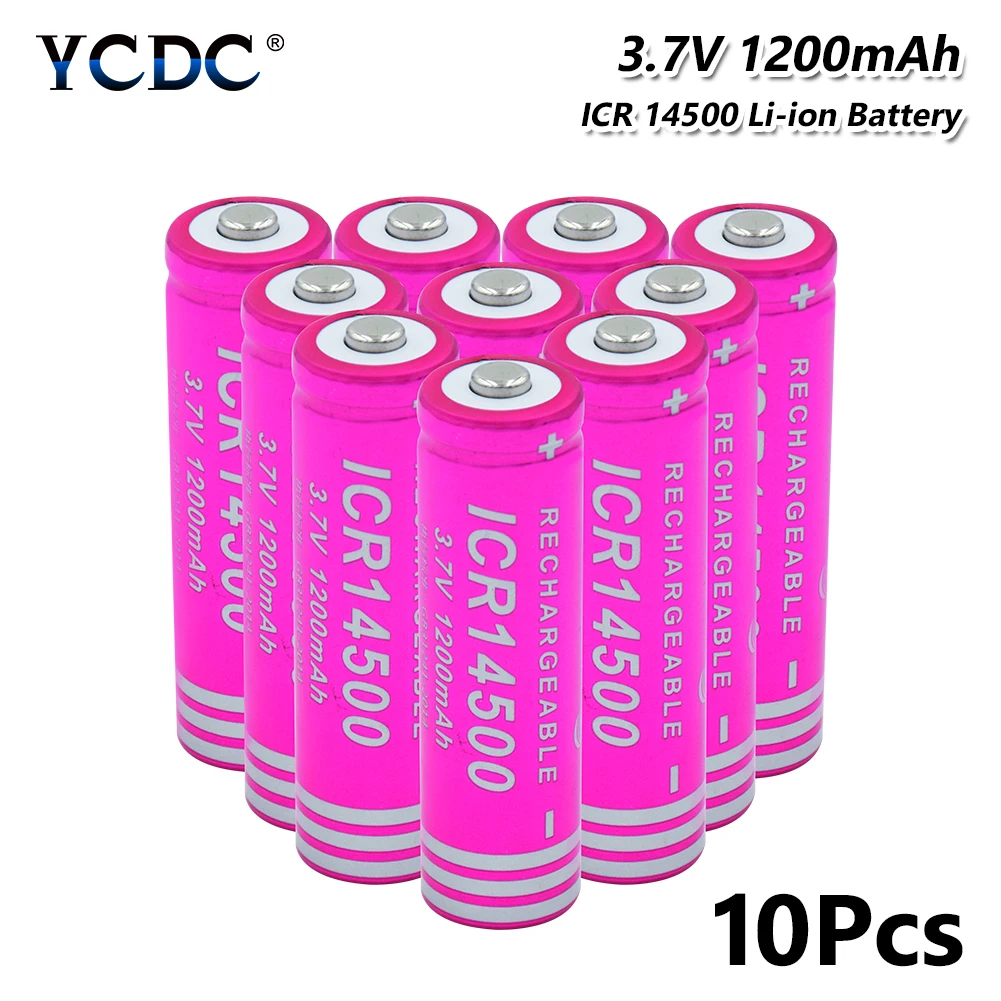 14500 литиевая батарея 1200mAh 3,7 V перезаряжаемая высокоразрядная высокотоковая батарея для Светодиодный фонарь-фонарик