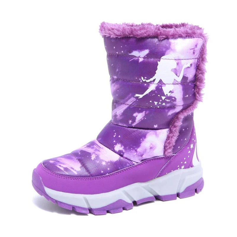 Популярные брендовые Зимние новые модные сапоги до середины икры для девочек