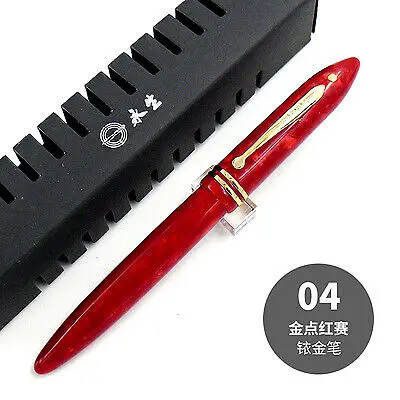 Red With Golden Dot HERO wing sung 626 целлулоидная перьевая ручка F Перо - Цвет: Red With Golden Dot