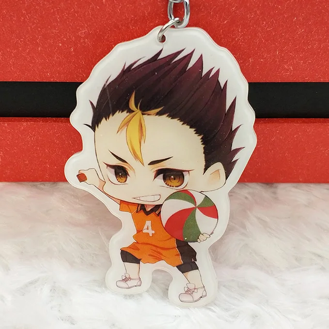 C Любовь спасибо Haikyuu Shouyou Hinata Kageyama Tobio Tooru Yuu Oikawa брелок кольцо подвеска игрушка подарок аниме японские комиксы - Color: C