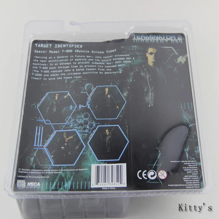 NECA Терминатор 2 фигурку T-800 битва через время Арнольд ПВХ игрушка " 18 см модель# ZJZ008