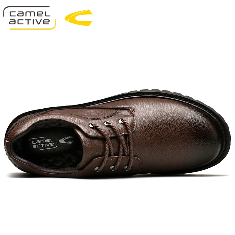 Мужские брендовые оксфорды Camel Active коричневые Формальные туфли из натуральной