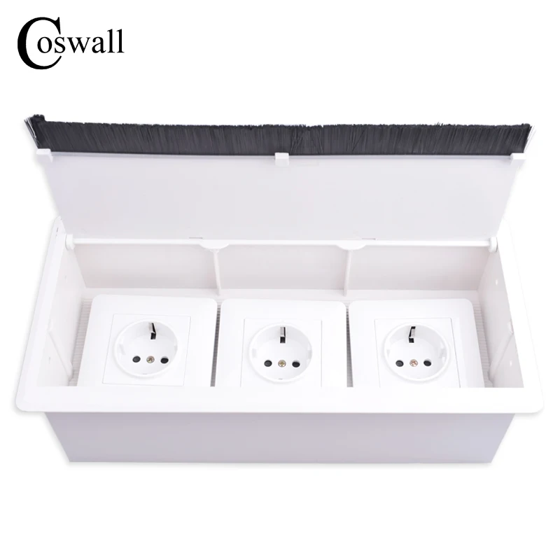 COSWALL черный тройной ЕС Мощность розетки чайные столики розетка с Пылезащитная