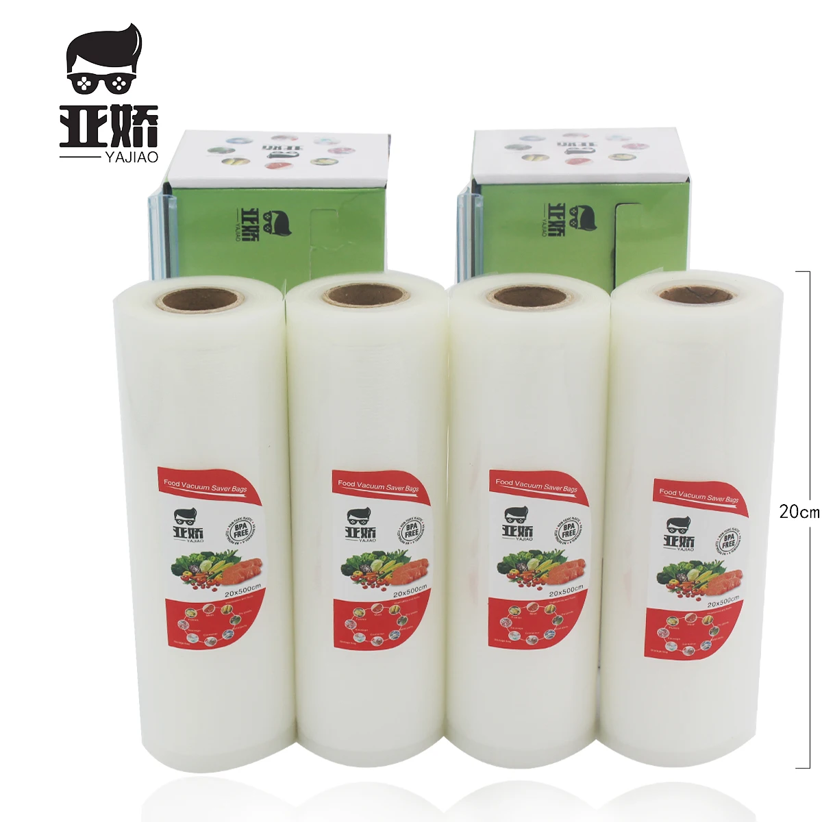 YAJIAO вакуумный упаковщик с коробкой для ножей 4 рулона 20*500 см|Вакуумные