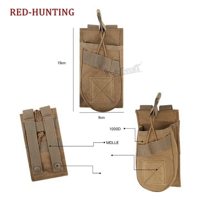 

Excellent 1000D Nylon Tactical MOLLE open-top Magazine single AK Mag Pouch