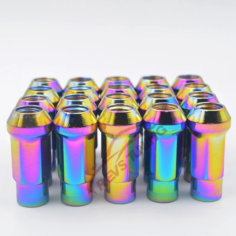 Синий/красный/золото/Титан/фиолетовый/Радуга/Silver M12x1.5 M12x1.25 Muteki SR48 Сталь Car Racing Wheel гайки
