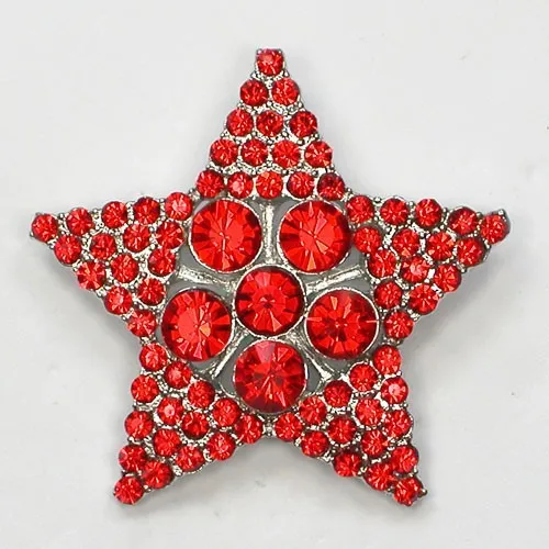 

Red Rhinestone brooch Star Pin brooches C2072 C